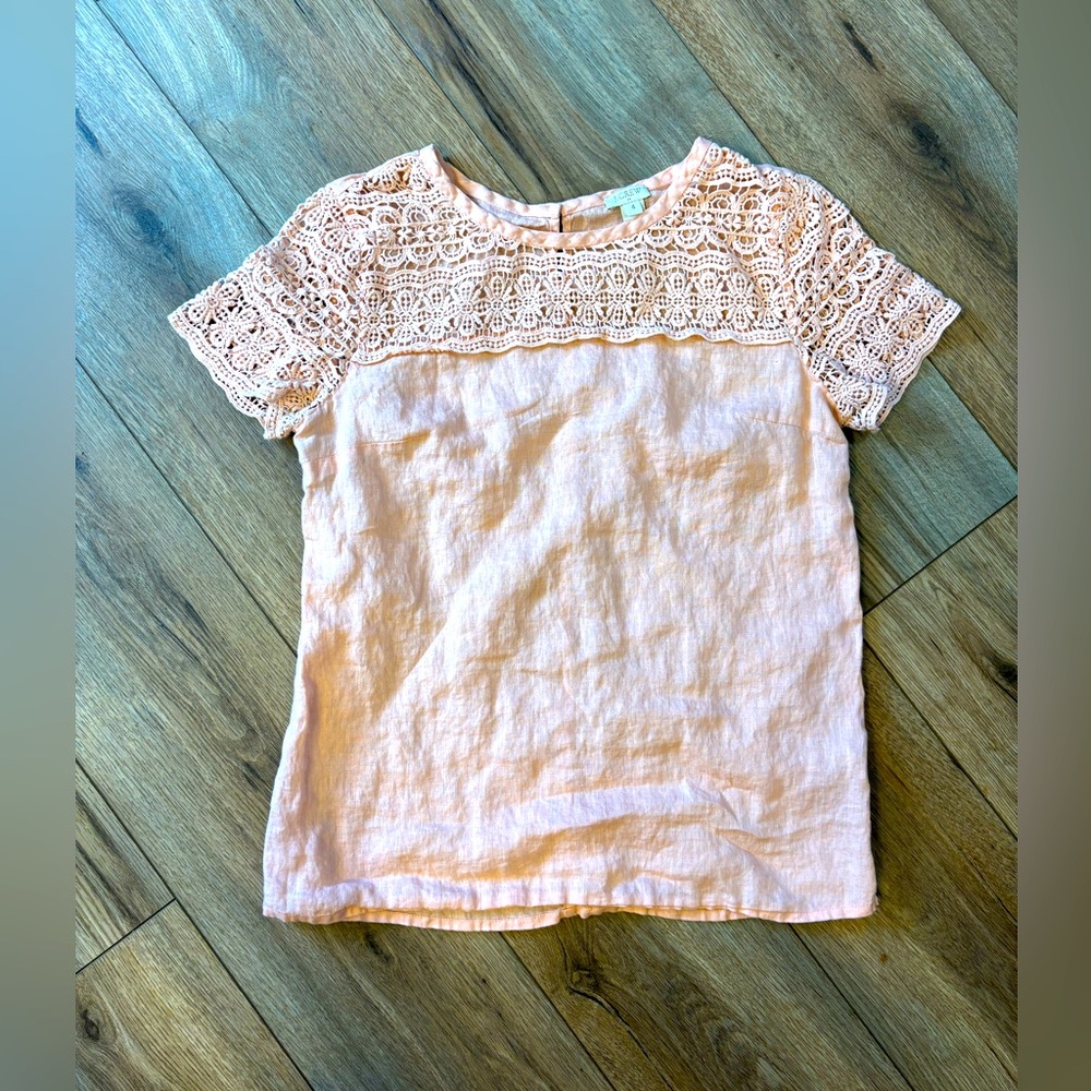 J. Crew Short Sleeve Coral Shirt